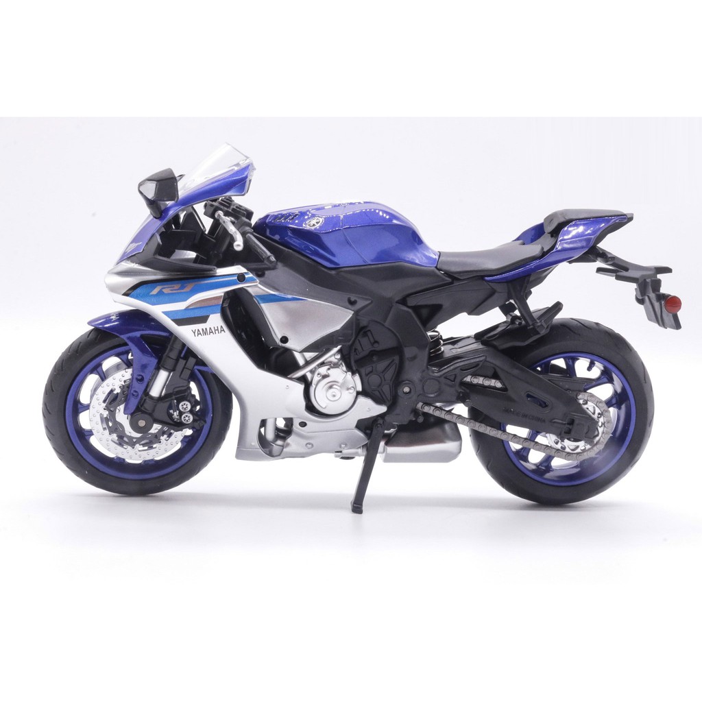 XE MÔ HÌNH MOTO Siêu xe YAMAHA YZF-R1 | MSZ tỷ lệ 1:12 màu Xanh