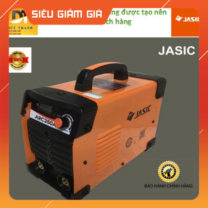 Cam kết Chính hãng MÁY HÀN ĐIỆN TỬ JASIC ARC 250A 1 NÚM ĐIỀU CHỈNH.