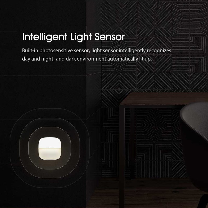 Xiaomi Smart Night Light Yeelight LED Phiên bản nhạy sáng Đèn cắm tường Đèn cảm ứng Điều khiển giấc ngủ Điều khiển ánh sáng lối đi hộ gia đình phòng ngủ ngủ tiết kiệm năng lượng