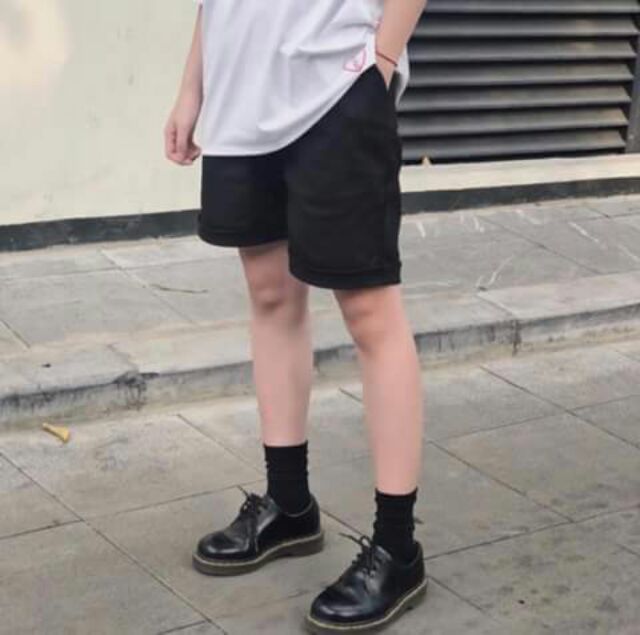 Quần short kaki lưng thun unisex nam nữ - Quần Đùi unisex | BigBuy360 - bigbuy360.vn