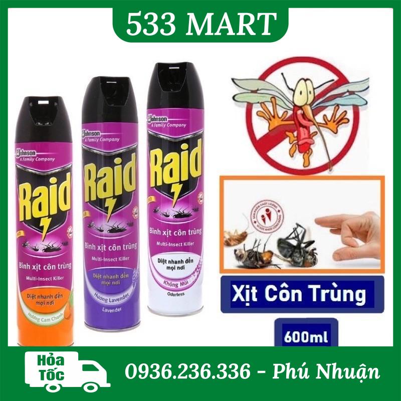 Bình xịt CÔN TRÙNG Raid 600ml