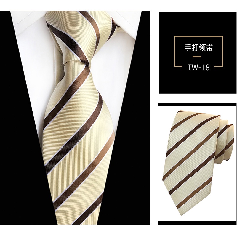 Cà Vạt 8CM Họa Tiết Sọc Thời Trang Sang Trọng Cho Nam