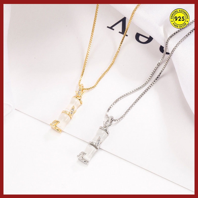 Vòng cổ Bạc 925 Mặt Hình Cây Tre Mới Cho Nữ