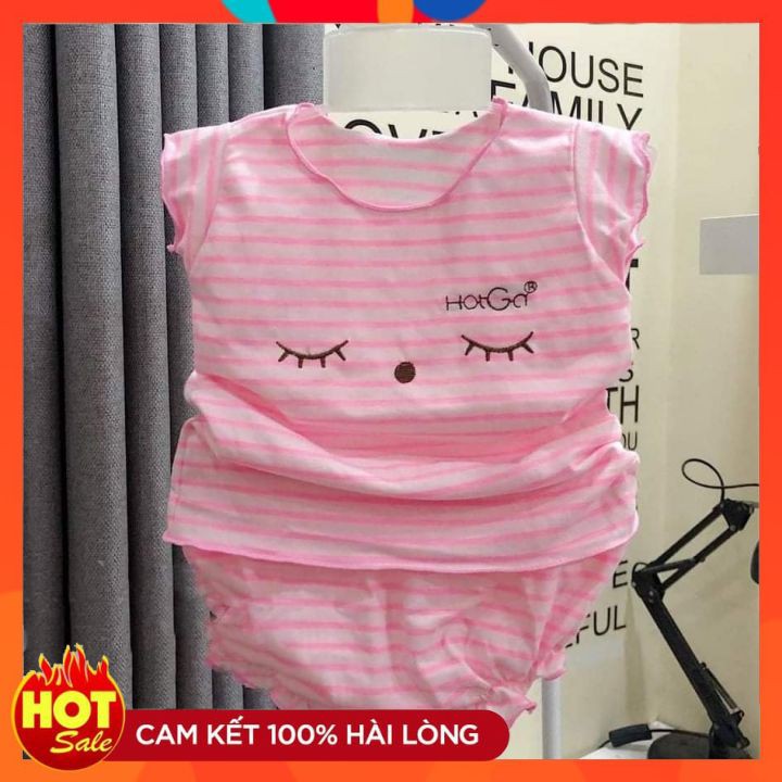 Đồ Sơ Sinh Bé Gái Đồ Bộ Mùa Hè Cho Bé Gái Hãng Hotga, Chất Siêu Mát, Màu sắc Đa dạng, Size 4-12 kg