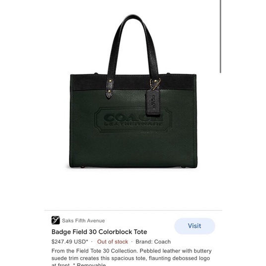 TÚI COACH FIELD TOTE C6035