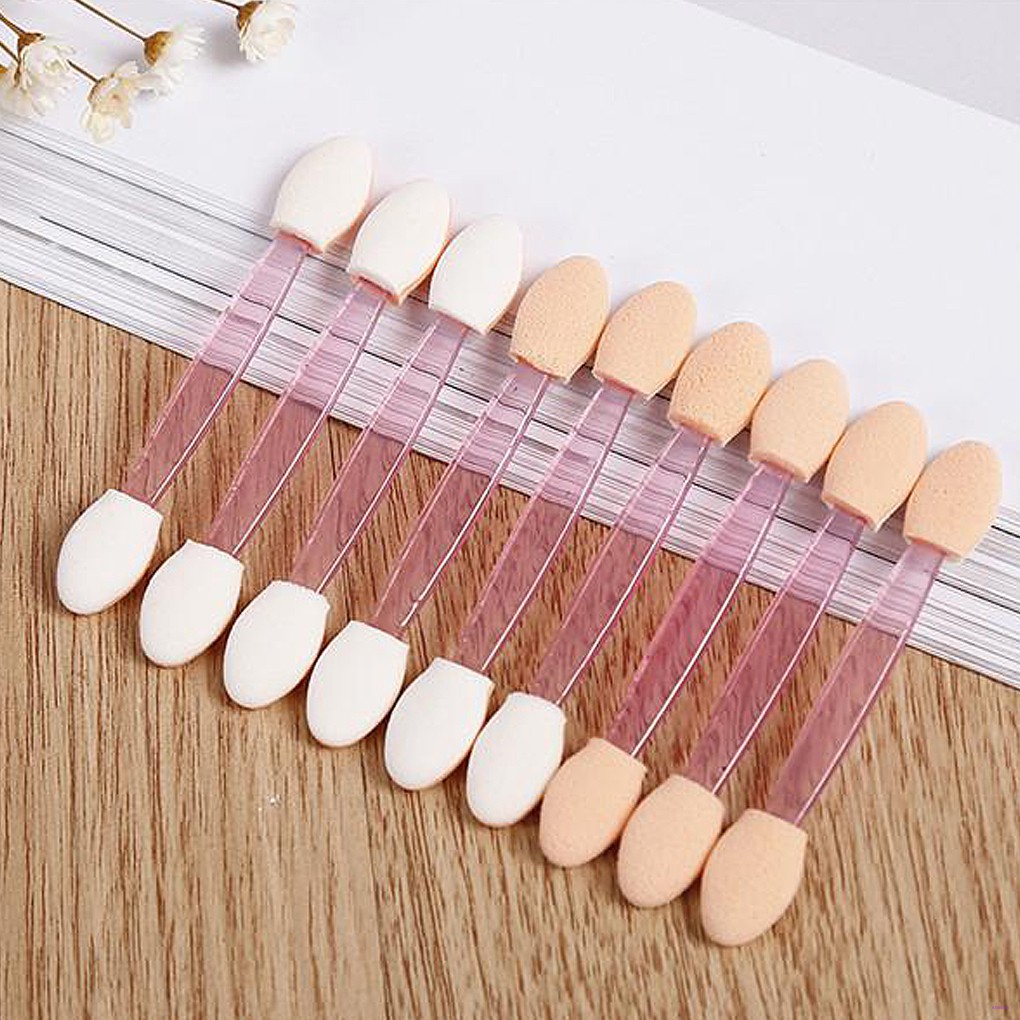 [Hàng mới về] Bộ 10 cọ trang điểm phấn mắt hai đầu dùng một lần tiện lợi