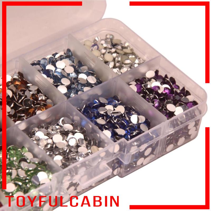 Set 9000 hạt đá giả kim cương dùng để trang trí quần áo/điện thoại