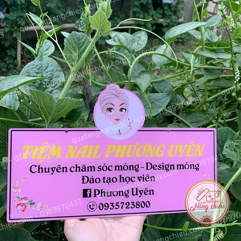 Bảng hiệu cho tiệm nail_ Bảng decor cửa hàng chăm sóc sắc đẹp_ Free thiết kế theo mẫu có sẵn