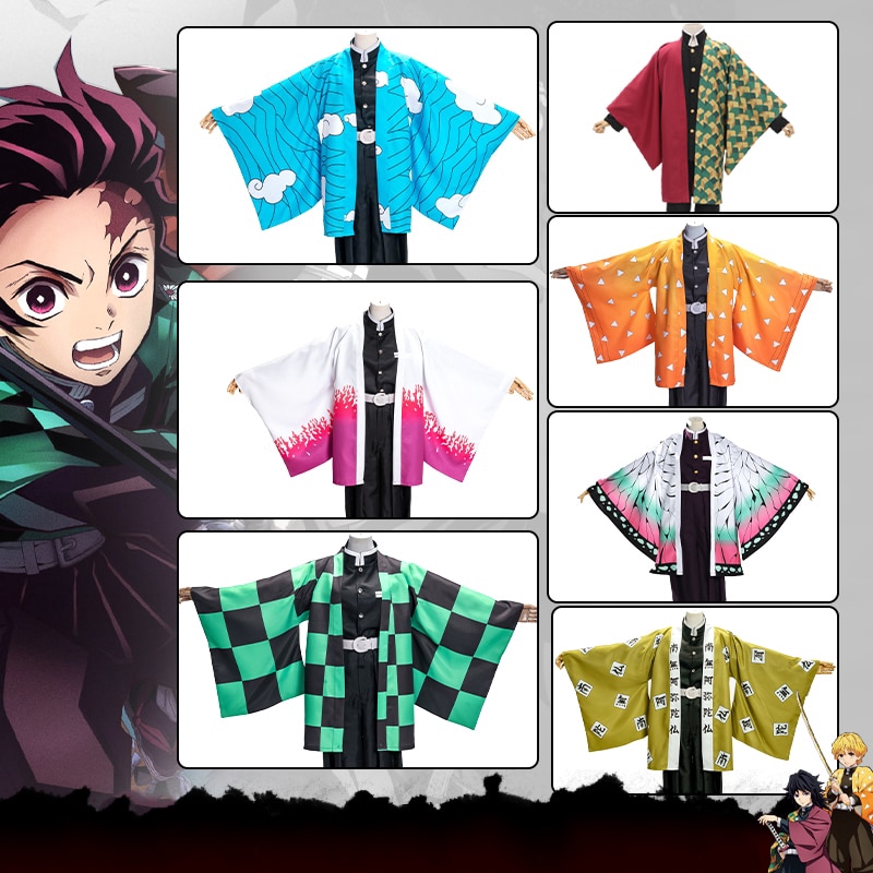Demon Slayer Kimetsu no Yaiba Himejima Kyoumei Cloak Haori Yukata Cosplay Trang Phục Áo Haori