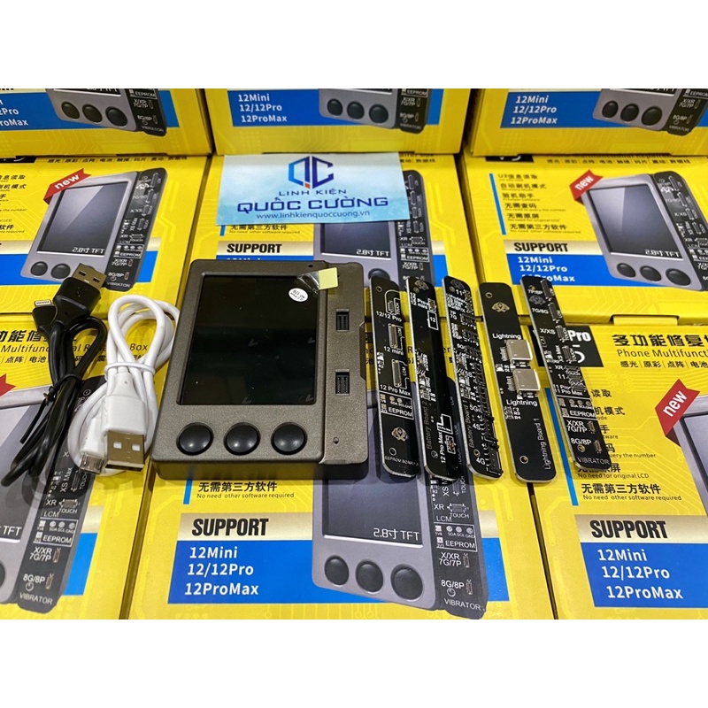 Đế fix W13 Pro V5 (5 mạch) (fix pin/ fix màn hình Truetone/ test cáp sạc tai nghe.....)
