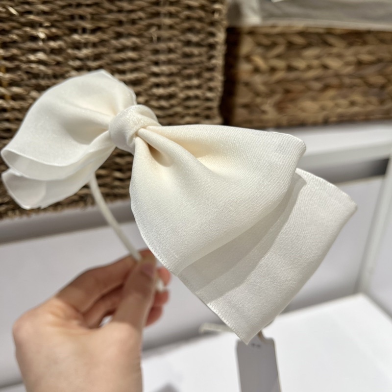 Bờm xước tóc nơ bản to handmade màu cho  bé