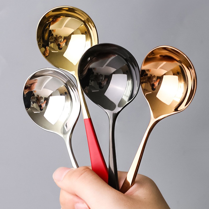 Muỗng Múc Canh Bằng Thép Không Gỉ Nhiều Màu Tiện Dụng