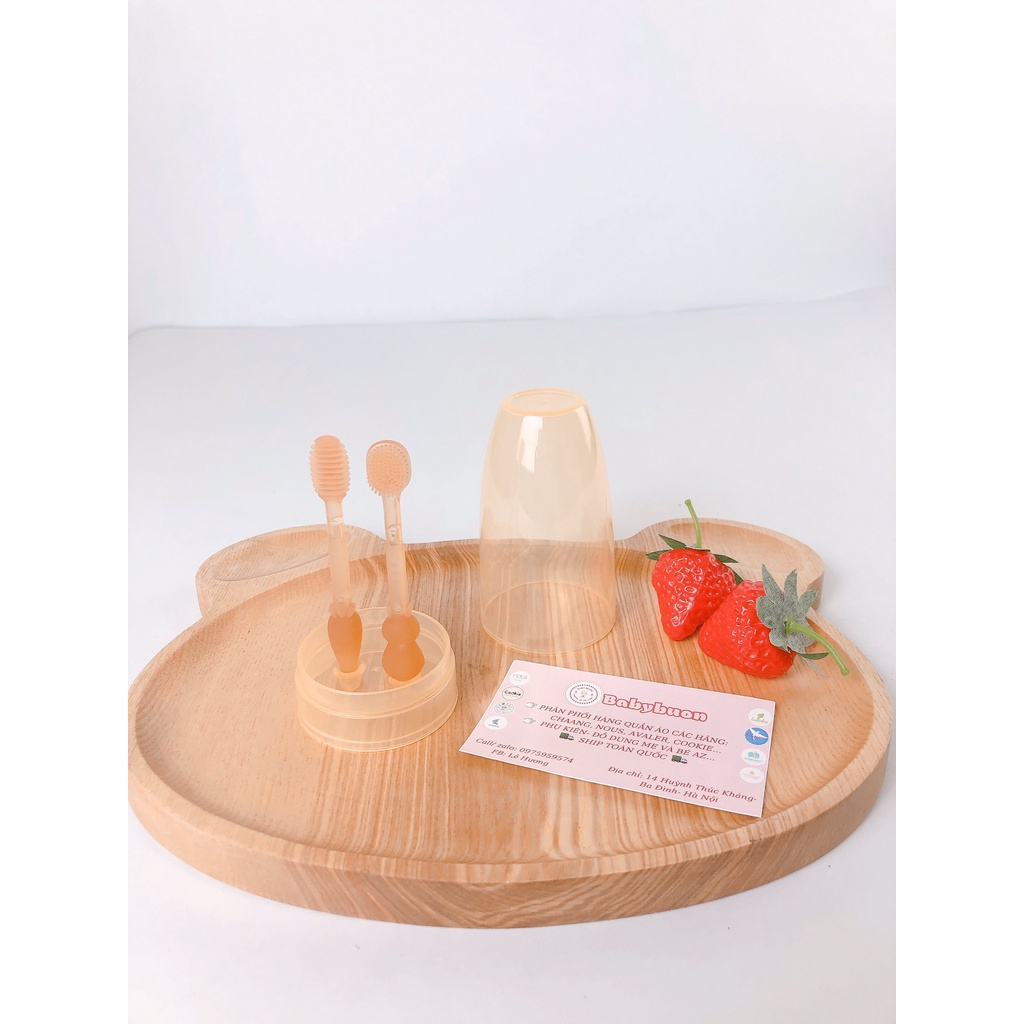 [0-18 THÁNG] Set Rơ Lưỡi và Bàn Chải Silicon Cao Cấp, An Toàn Cho Bé 0-18 THÁNG Babibu-RLVABC