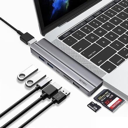 Bộ Chia 2 Cổng Usb-C Hub 3.0 Hdmi Wiwu T9 8 Trong 1