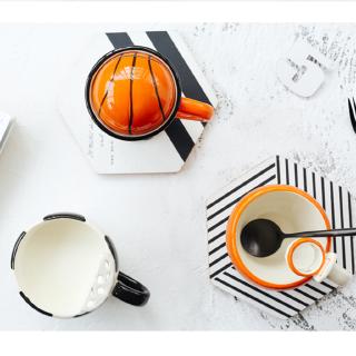 Bóng rổ gốm cốc hoạt hình cốc ăn sáng cốc dễ thương cốc bóng đá sữa cà phê cốc