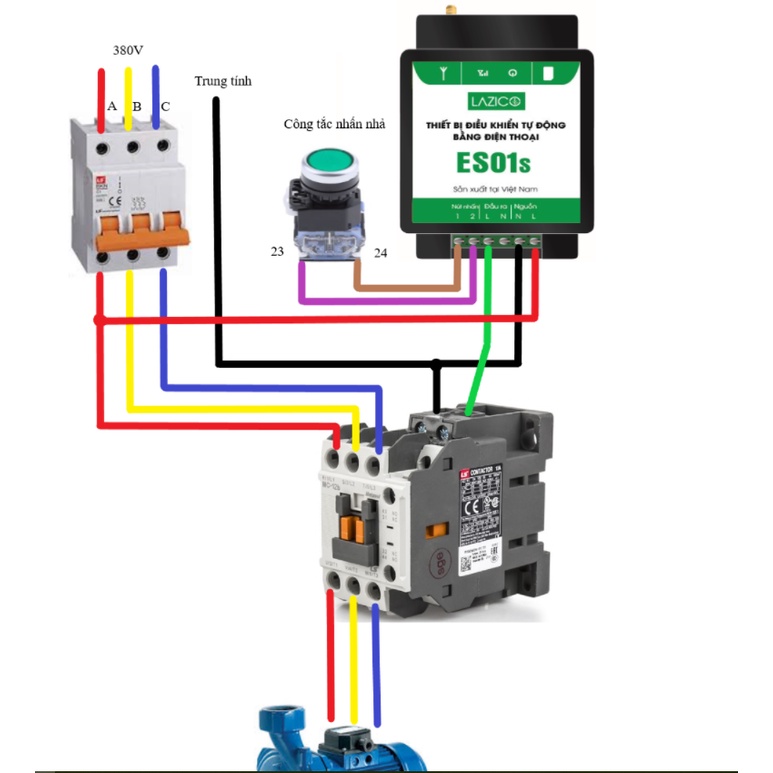 ES 01, Điều Khiển Nguồn Điện Từ Xa Bằng Điện Thoại,điều khiển qua Sim không giới hạn khoảng cách .BH DÀI HẠN