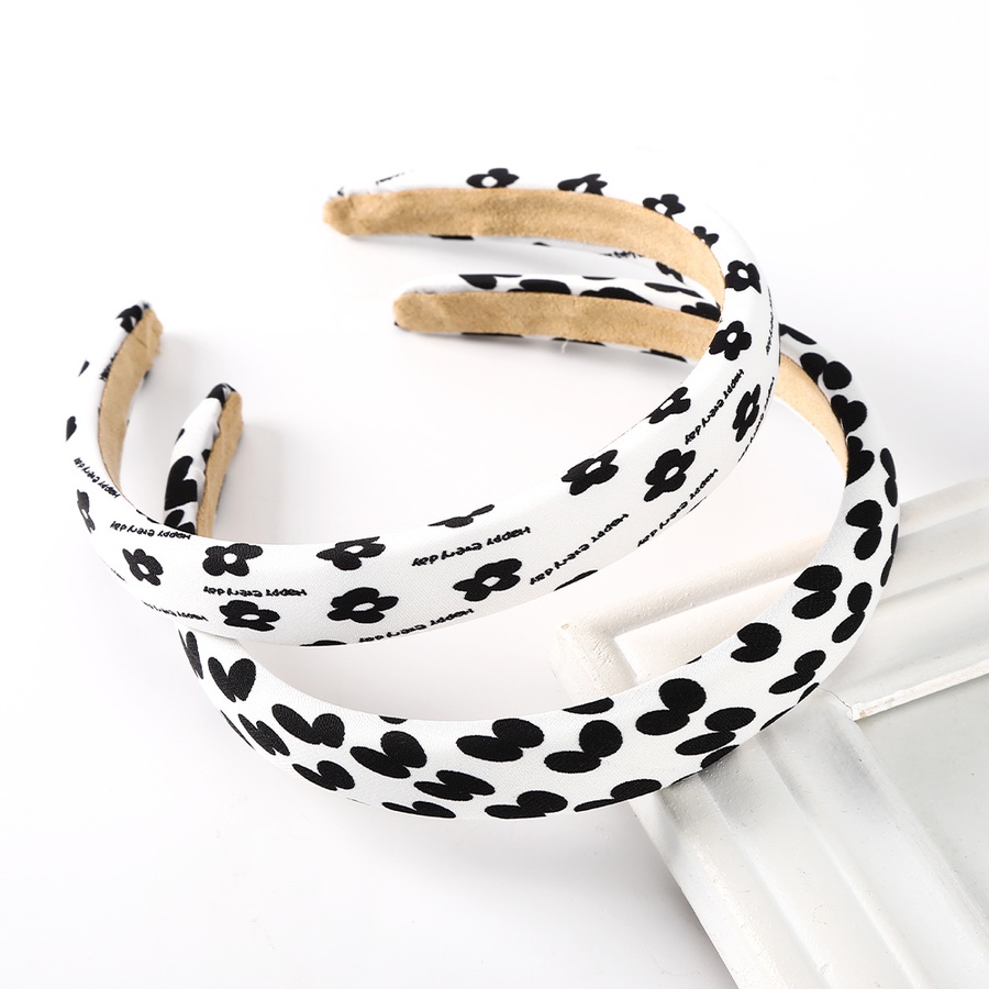 Cài tóc bằng xốp in họa tiết hoa/ chấm bi phong cách Hàn Quốc thanh lịch mới cho nữ