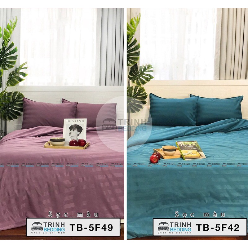 GA KHÁCH SẠN BỘ Ga nhiều màu 5F sọc