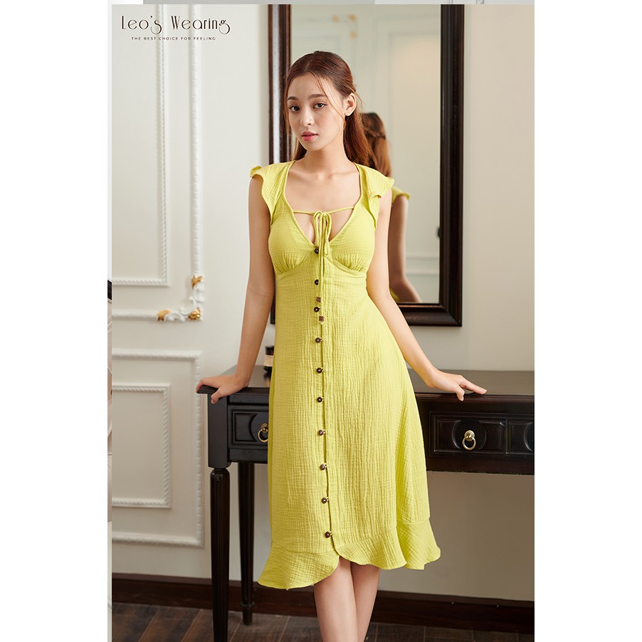 M14 – ĐẦM XÔ MUSLIN MÀU VÀNG NEON