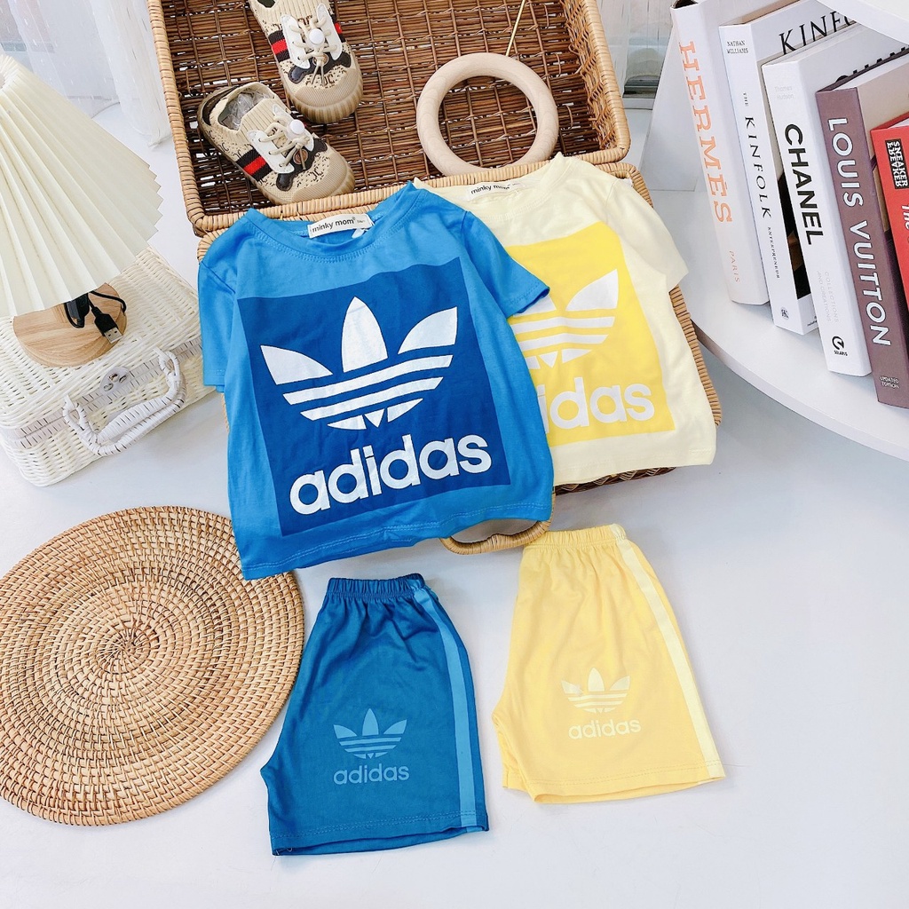 Bộ Thun Lạnh Minky Mom Họa Tiết Thể Thao Adidas Khỏe Khoắn Năng Động