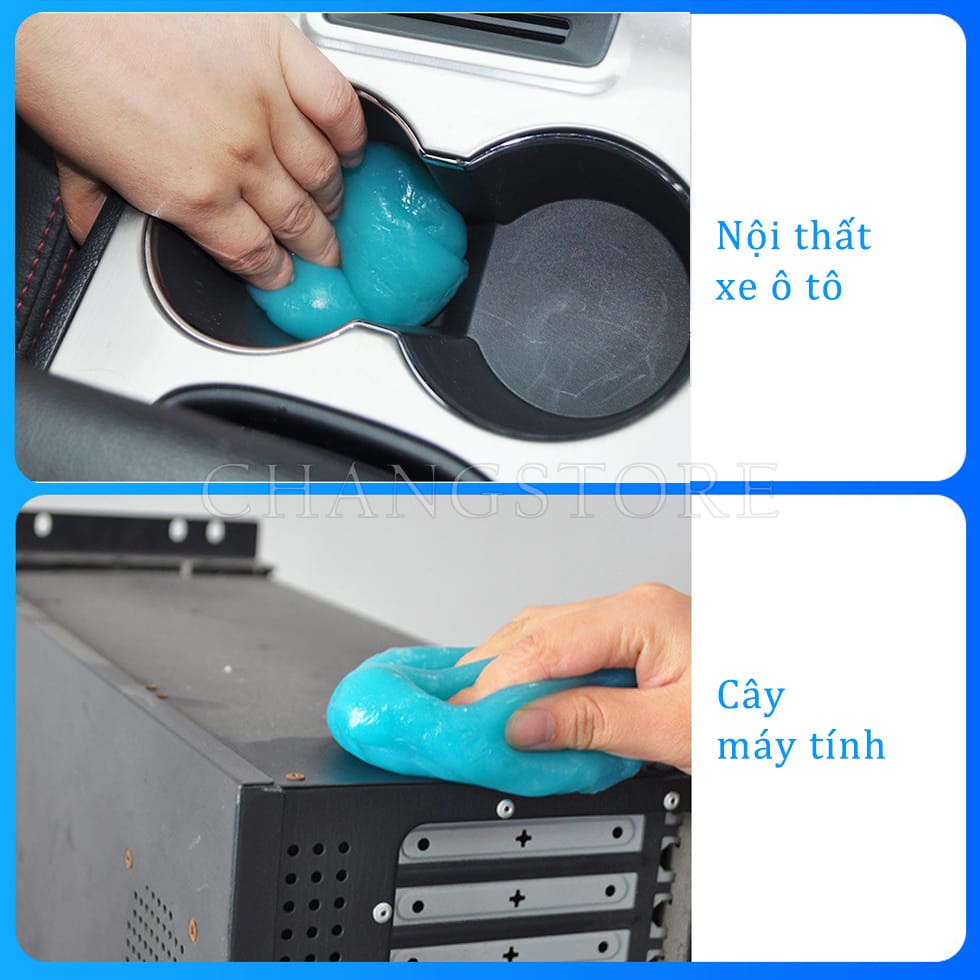 Cao su mềm lau nội thất ô tô đa chức năng, gel làm sạch bùn bàn phím khe hở tạo tác loại bỏ bụi