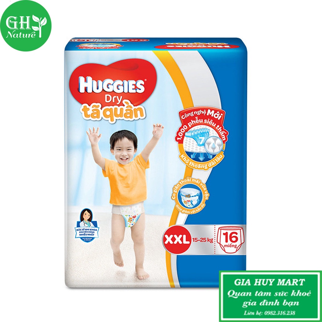 Tã quần Huggies mẫu mới  L9/XXL16/XXL34 Gia Huy Mart