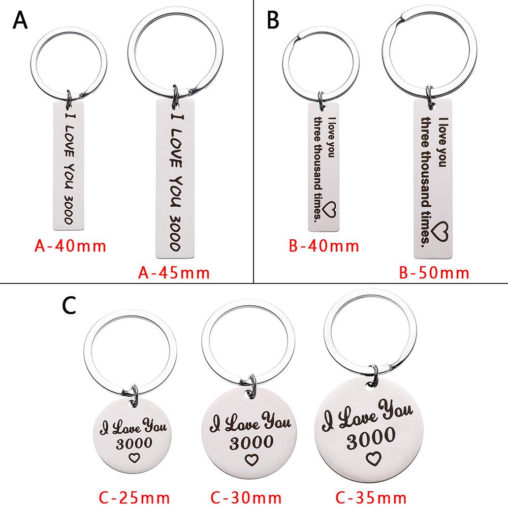 Móc Khóa Kim Loại I Love You 3000 Thời Trang