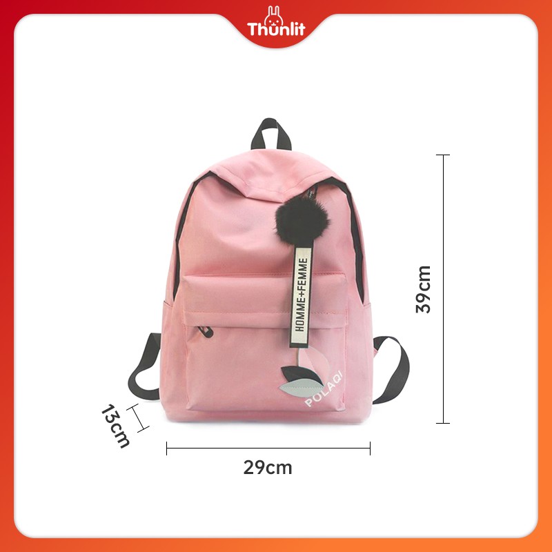 Balo Vải Thunlit Phong Cách Đại Học Hàn Quốc Thời Trang 2021 Cho Nữ