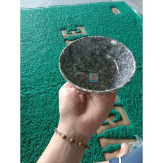 Combo 10 Chén cơm nhựa Melamine cao cấp kiểu vân đá đen (CO11VD)