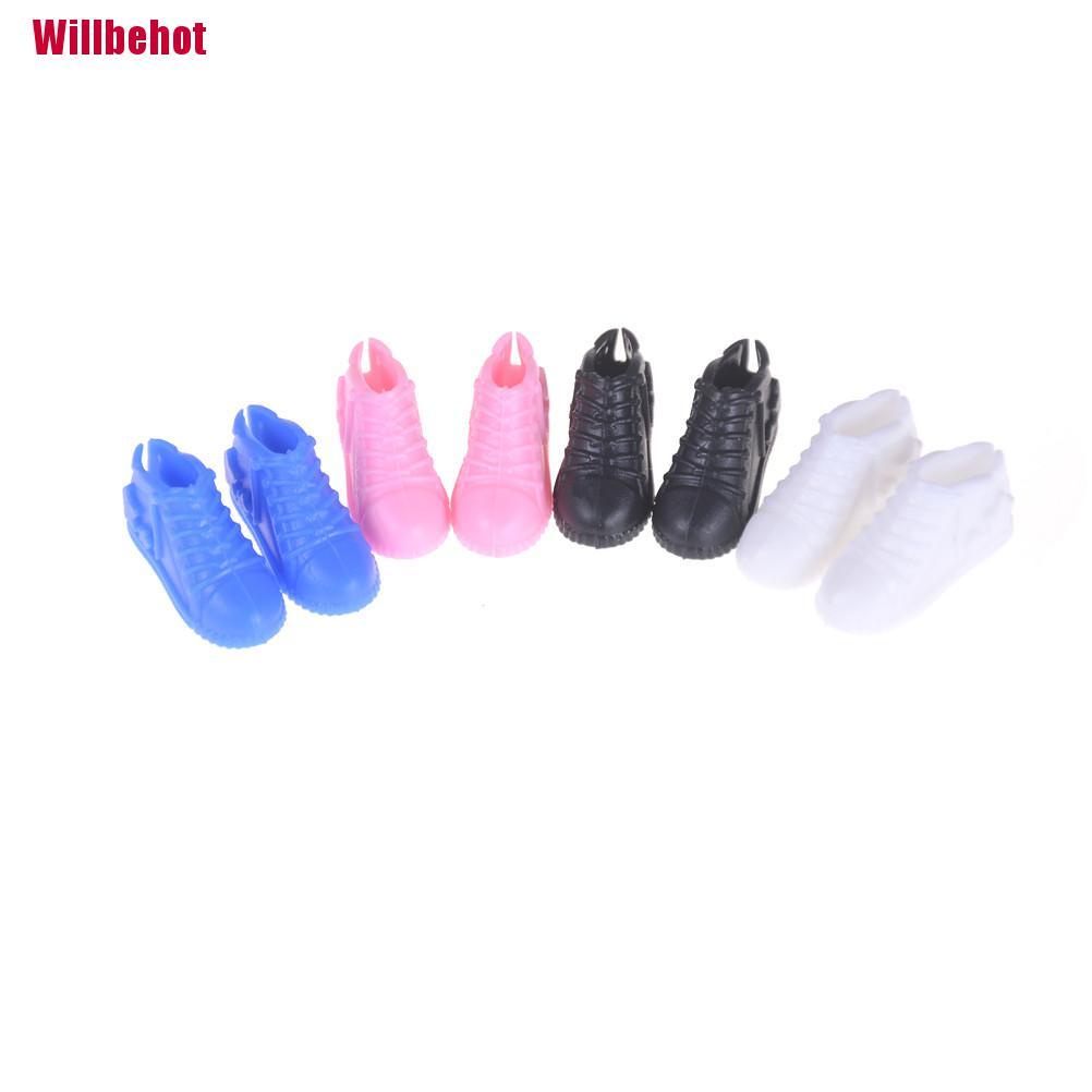 Set 4 đôi giày thể thao nhiều màu sắc thời trang cho búp bê Barbie