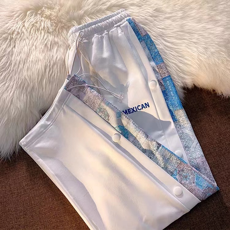 NRVP Quần Thể Thao Nữ Ống Rộng Phong Cách Đường Phố Hàn Quốc Mới