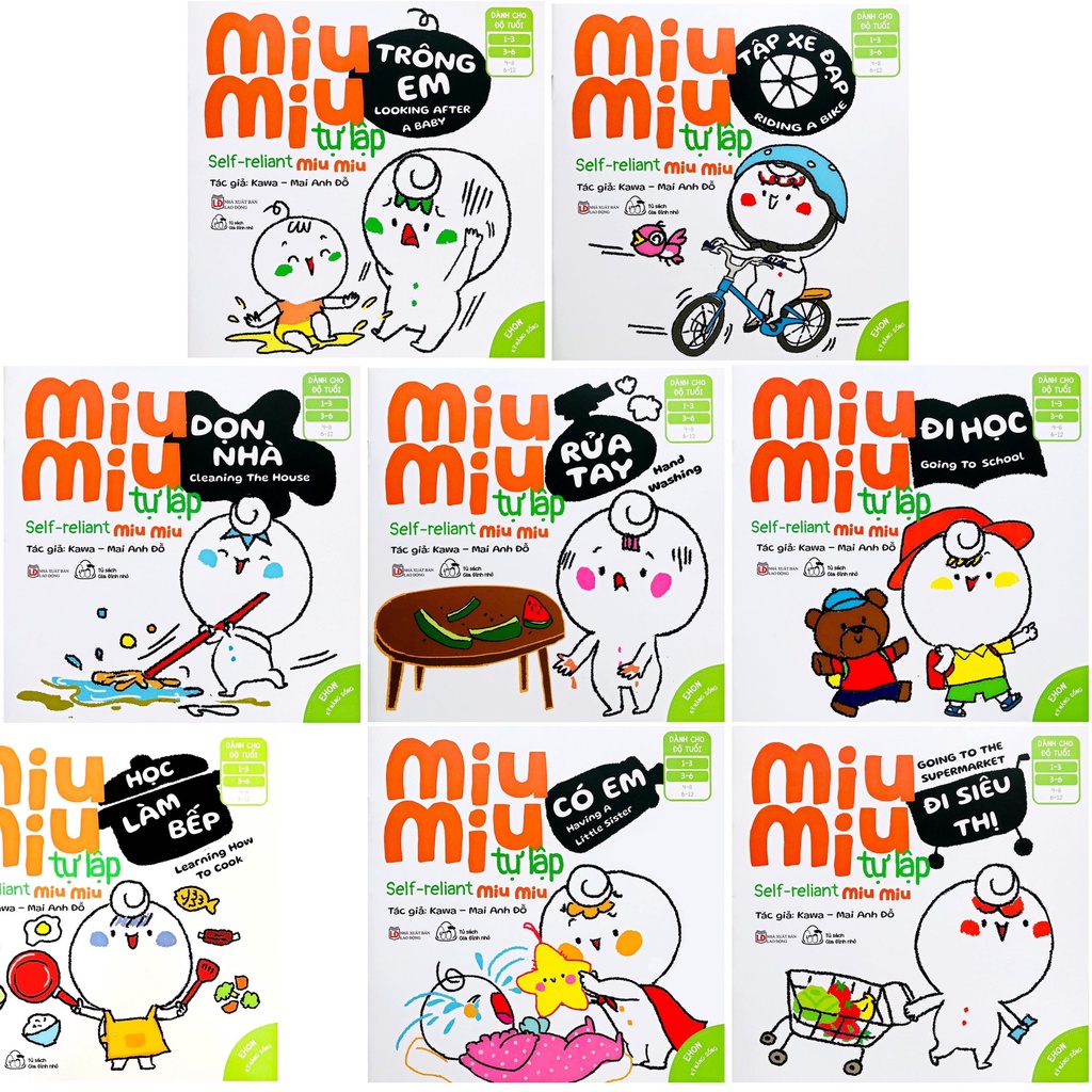 Sách - Ehon Kĩ Năng Sống - Miu Miu Tự Lập - Song Ngữ Việt - Anh