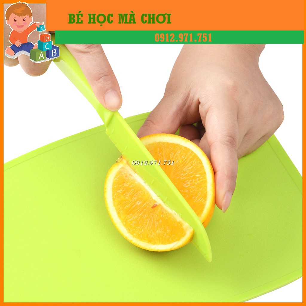 Dao Thớt nạo nhựa tập cắt - siêu an toàn cho bé - không lo đứt tay