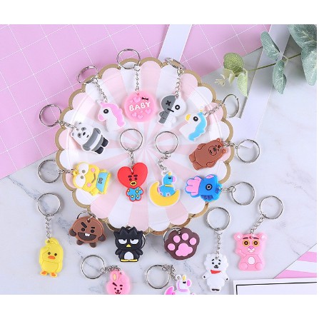 [Sỉ 1,5k / cái ] Móc khóa dẻo mini hình cute siêu dễ thương thích hợp làm quà tặng [sỉ giao mẫu ngẫu nhiên]