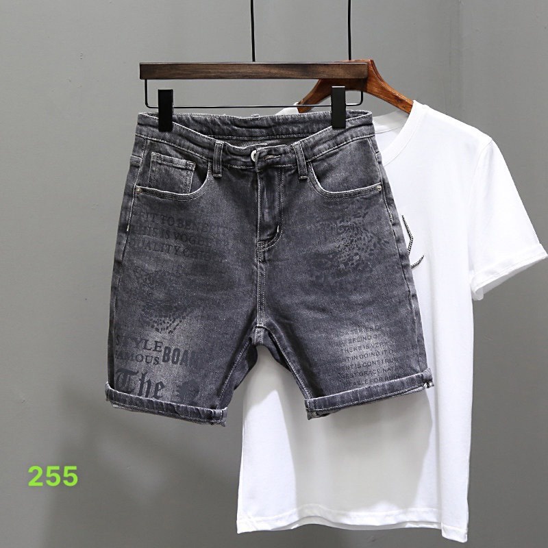 Quần short jean nam Gemini chất liệu Denim co dãn 4 chiều cao cấp KV255