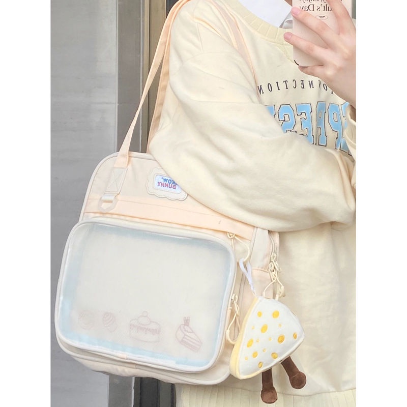 Túi tote canvas Sức Chứa Lớn In Hình Món Tráng Miệng Dễ Thương Cho Học Sinh Sinh Viên