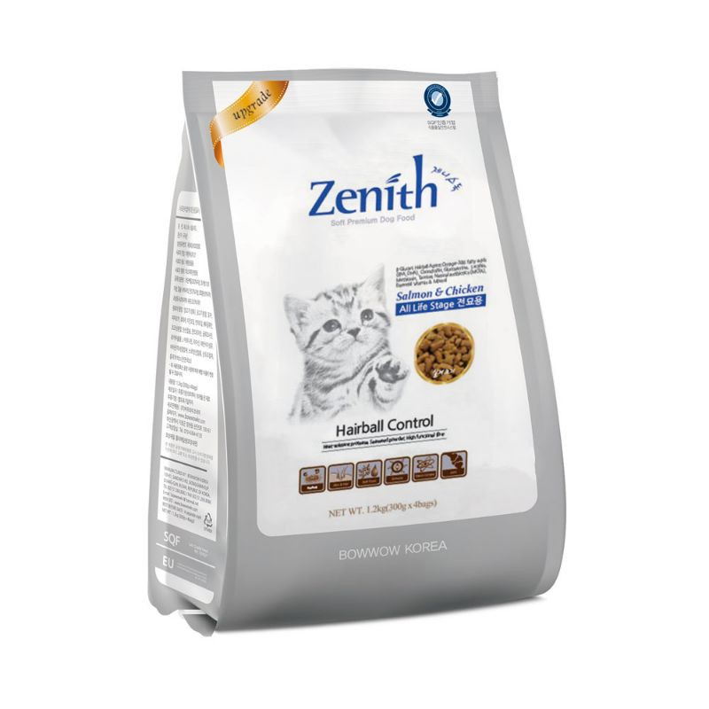 🐶1.2KG💯THỨC ĂN HẠT MỀM CHO MÈO ZENITH CAT HAIRBALL hạt mềm, cung cấp độ ẩm cao và lượng muối thấp, thơm ngon, dễ nhai.