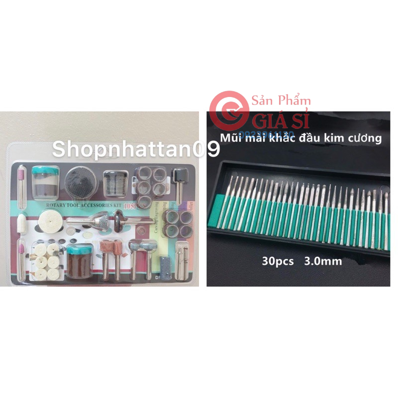 Bộ phụ kiện máy khoan mài cắt khắc đánh bóng mini cầm tay ❤️freeship❤️