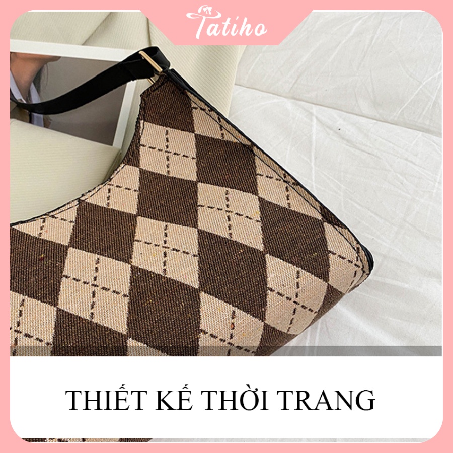 [HÀNG XỊN, GIÁ TỐT] Túi Đeo Vai ( Túi Kẹp Nách) Họa Tiết Hình Thoi thời trang Cao Cấp HotTrend - Tatiho - Mã TUI52