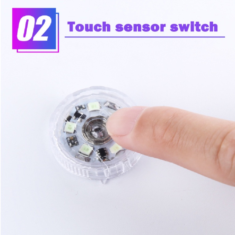 Đèn LED Mini 3 Màu Không Dây Cảm Ứng Lãng Mạn Cho Xe Hơi