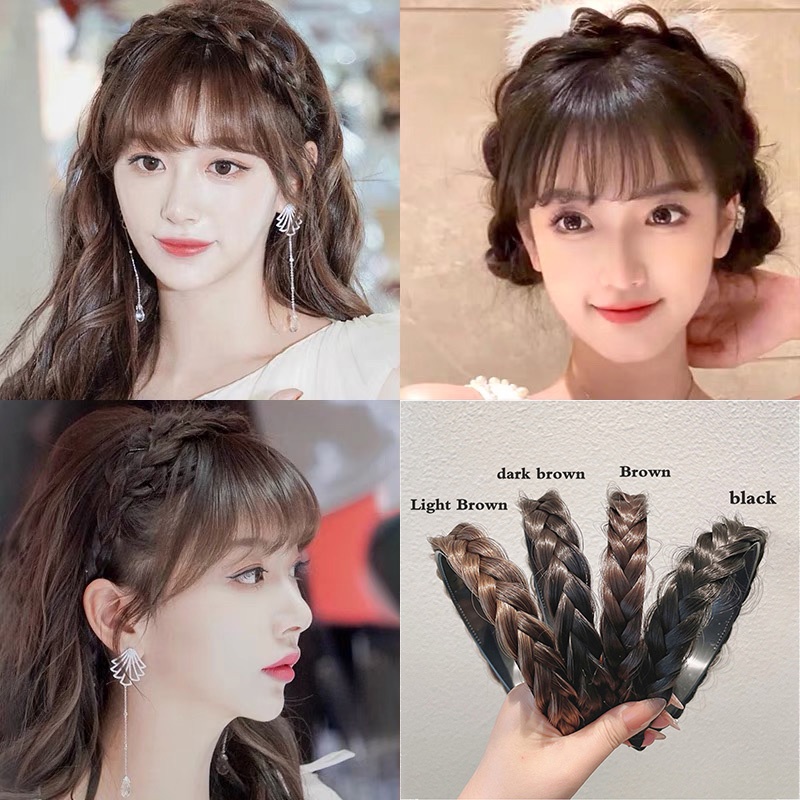Băng Đô Vải Lưới Bện Phong Cách Hàn Quốc Thời Trang Cho Nữ