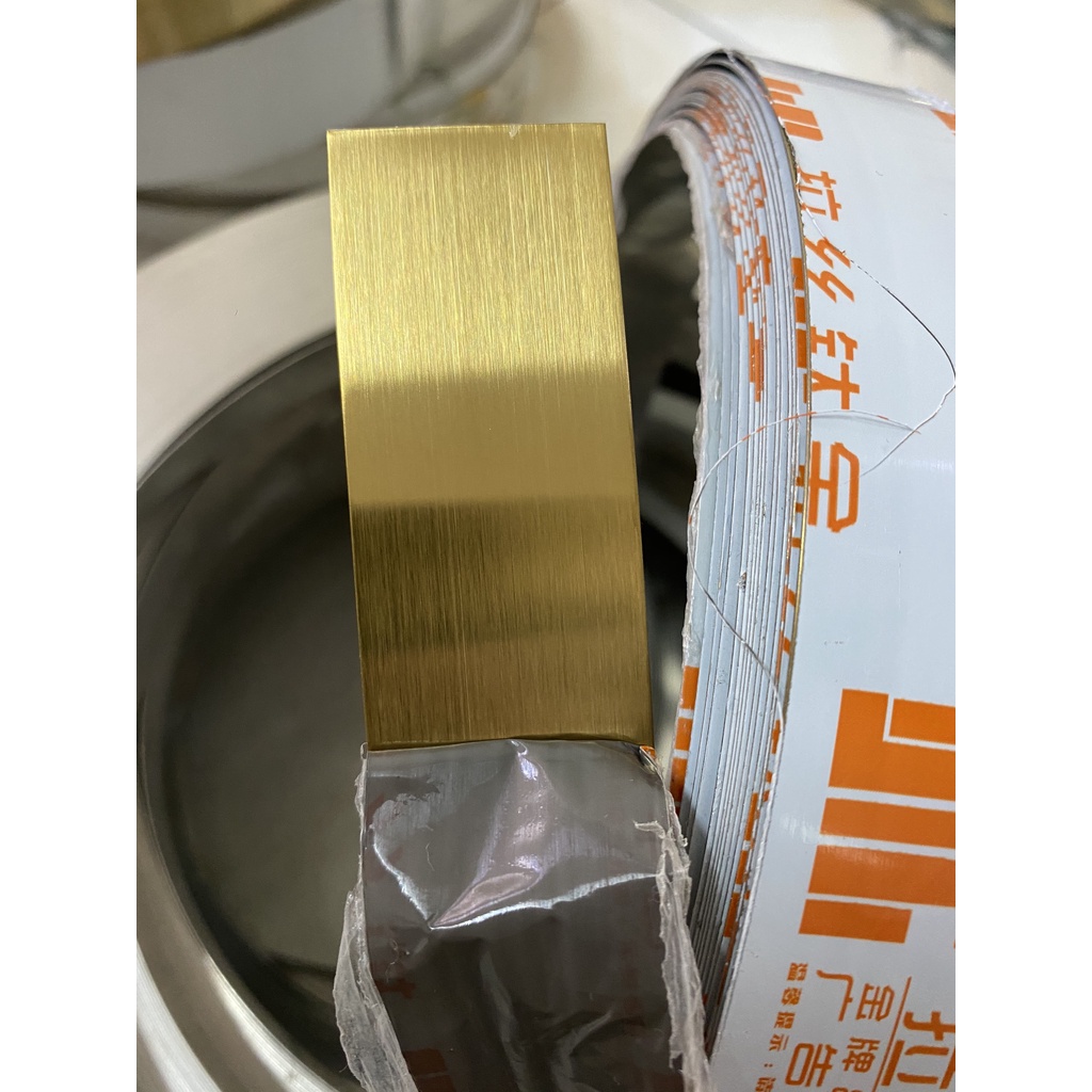 LA Cuộn Trang Trí  Inox Vàng Xước