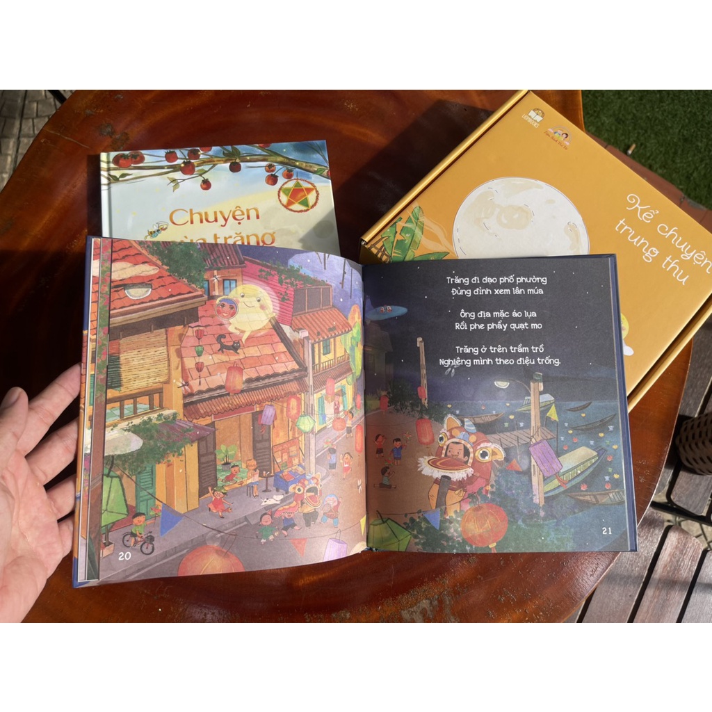 Sách - Boxset dạng hộp quà Trung Thu gồm 2 cuốn bao gồm sticker, bookmark] Kể Chuyện Trung Thu - hiệu ứng Motion