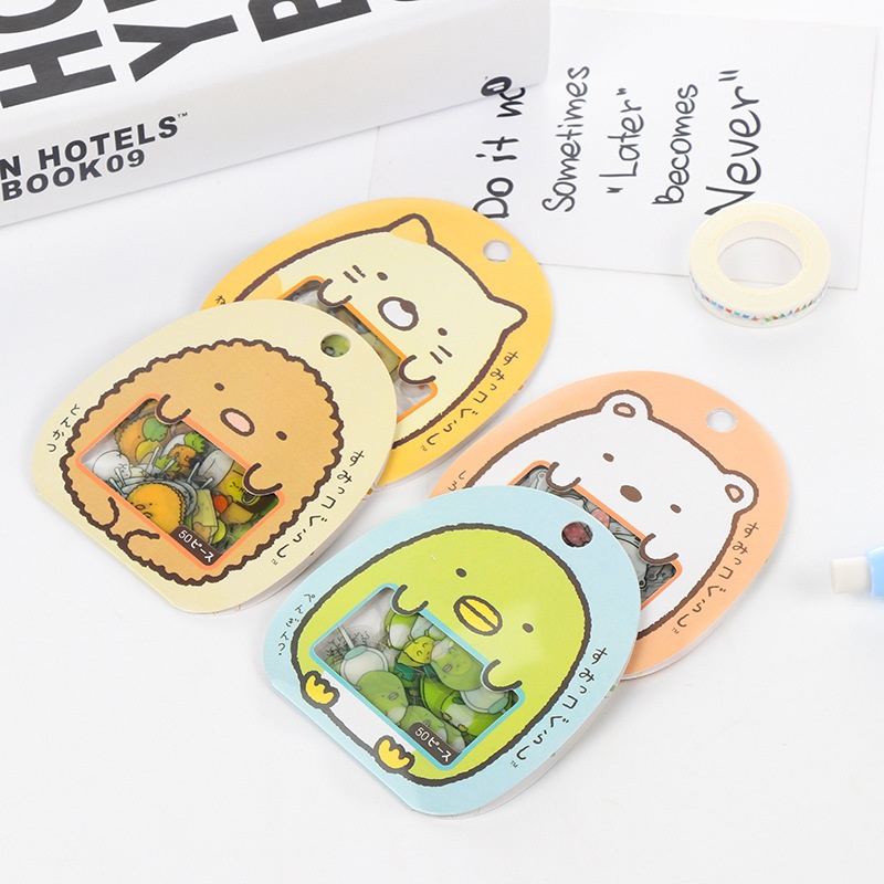 Set 50 Miếng Dán Trang Trí Sổ Tay Diy Kiểu Dáng Dễ Thương Xinh Xắn