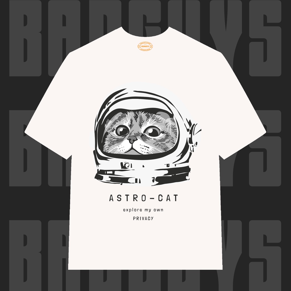 Áo thun Unisex Astro Cat 100% Cotton Cao Cấp BGS070 - Local Brand Bad Guys Chính Hãng