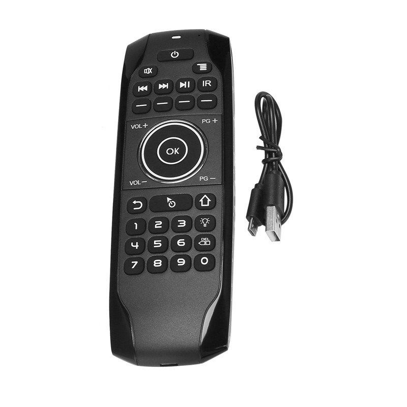 Bàn PhíM Mini Bluetooth 5.0 G7BTS Con Quay Hồi Chuyển, Có ChuộT Bay NềN Đen Cho TV Box / Laptop / Má