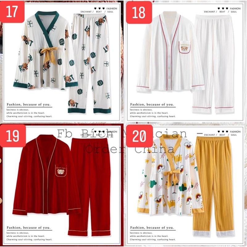 Bộ Pyjama mặc nhà siêu xinh