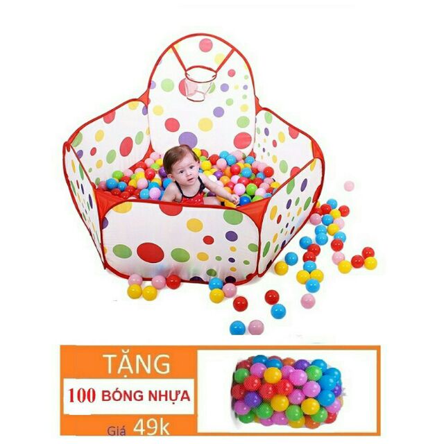 LỀU BÓNG CHO BÉ KÈM 100 BÓNG