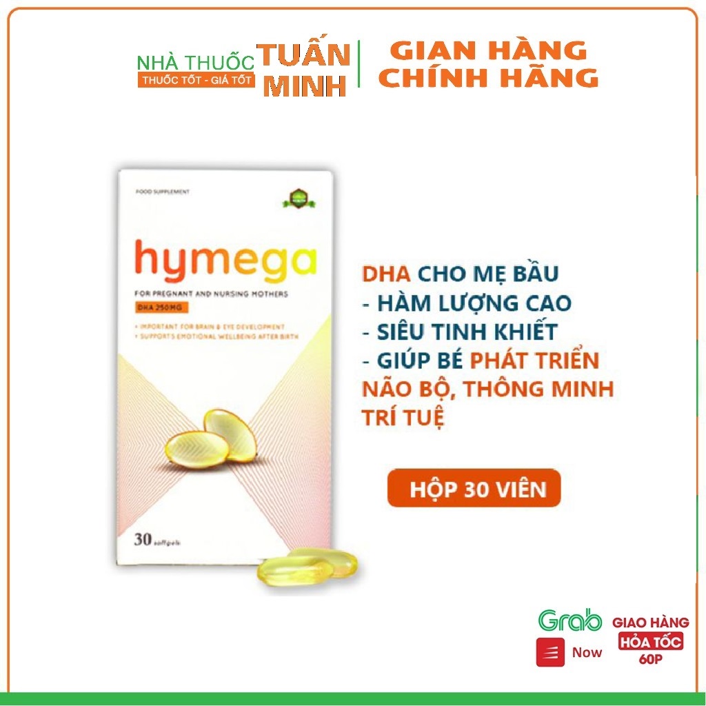 Hymega - Viên uống DHA siêu tinh khiết cho mẹ bầu (hộp 30 viên)