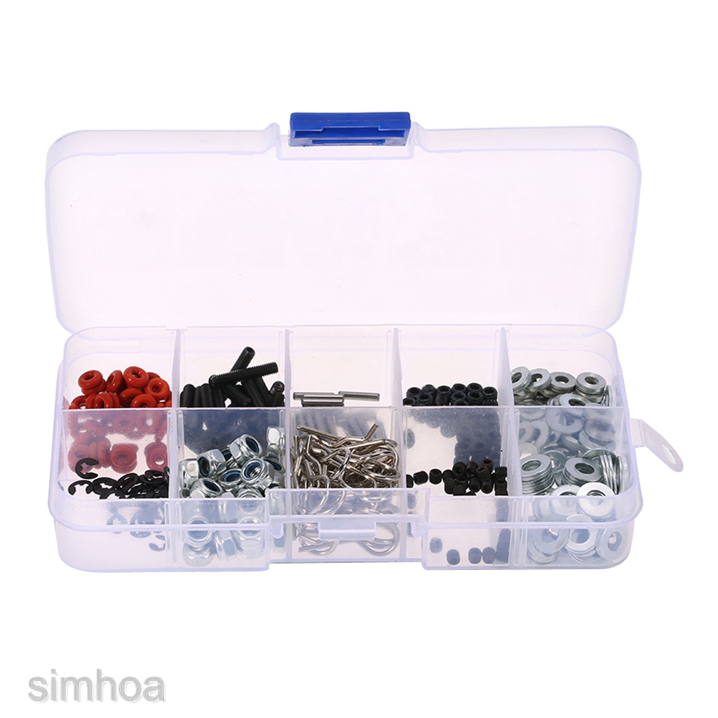 [SIMHOA] Set/340pcs Assorted RC Screws Tool Set for RC Car Kit HSP Axial Replacement